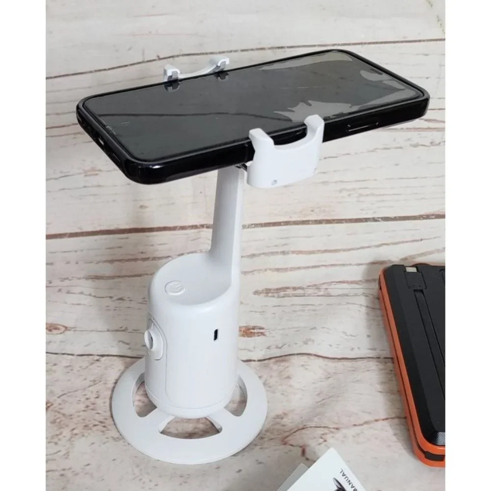 Universal Magic Snapshot: 360° Auto Face Tracking Selfie Tripod - ABS White